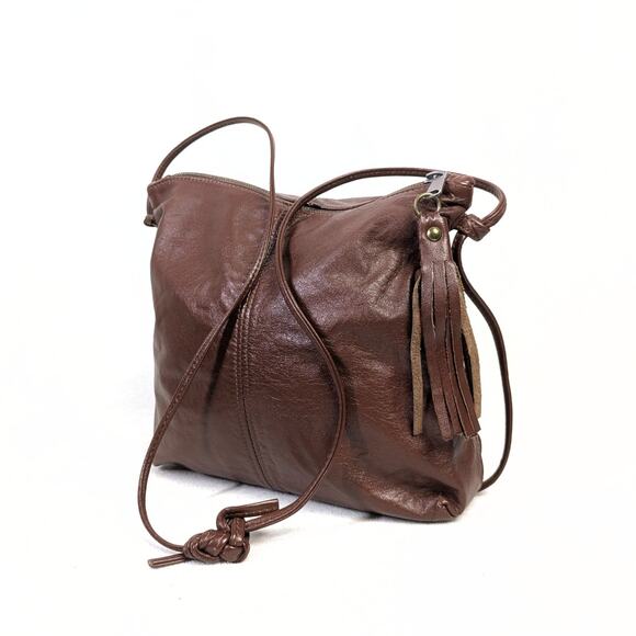 Unbranded Handmade Dark Brown Leather Crossbody Bag - Picture 1 of 5